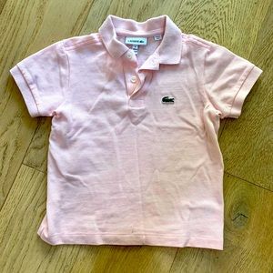 Lacoste light pink polo size 4